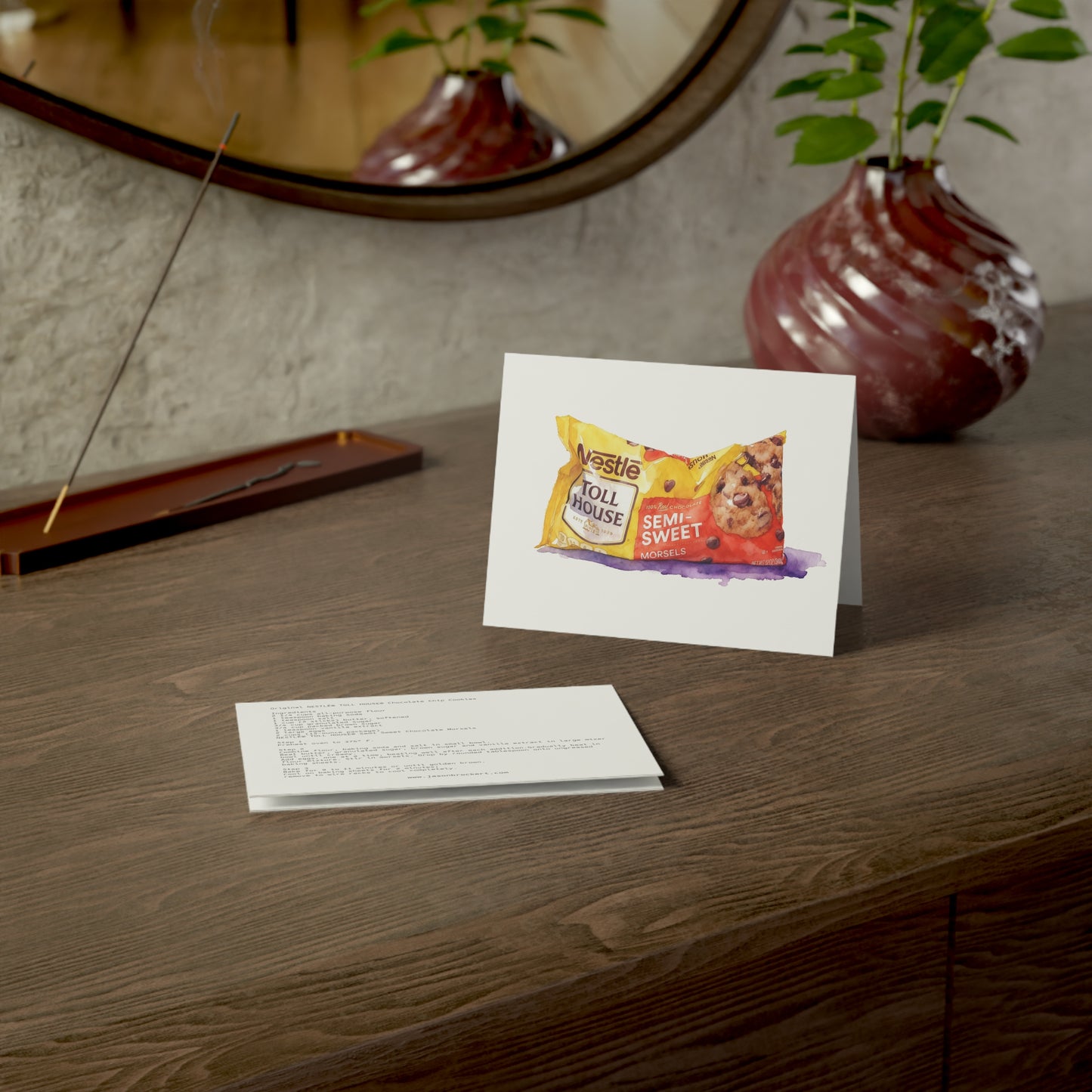 Free Art Note Card Nestles Chocolate Chip Morsels
