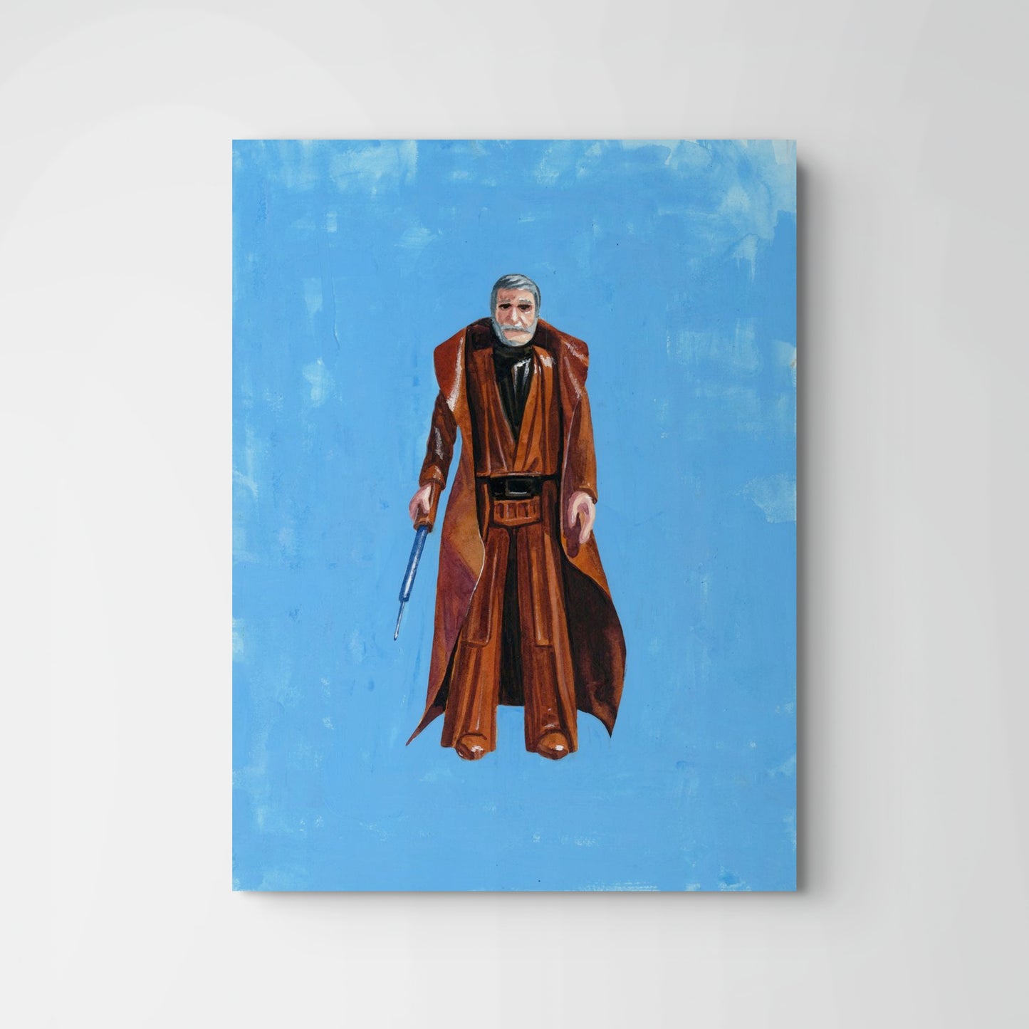 Retro Obi Wan Kenobi Action Figure Painting