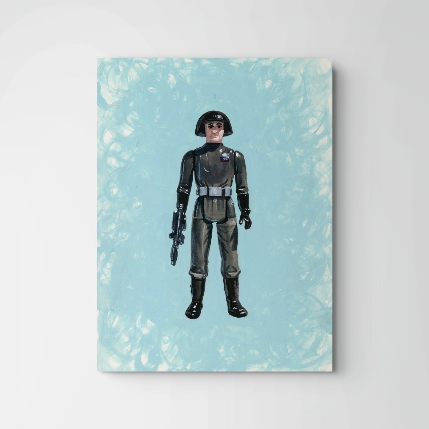 Retro Death Star Trooper Action Figure Painting