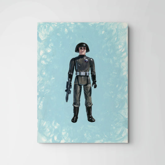 Retro Death Star Trooper Action Figure Painting