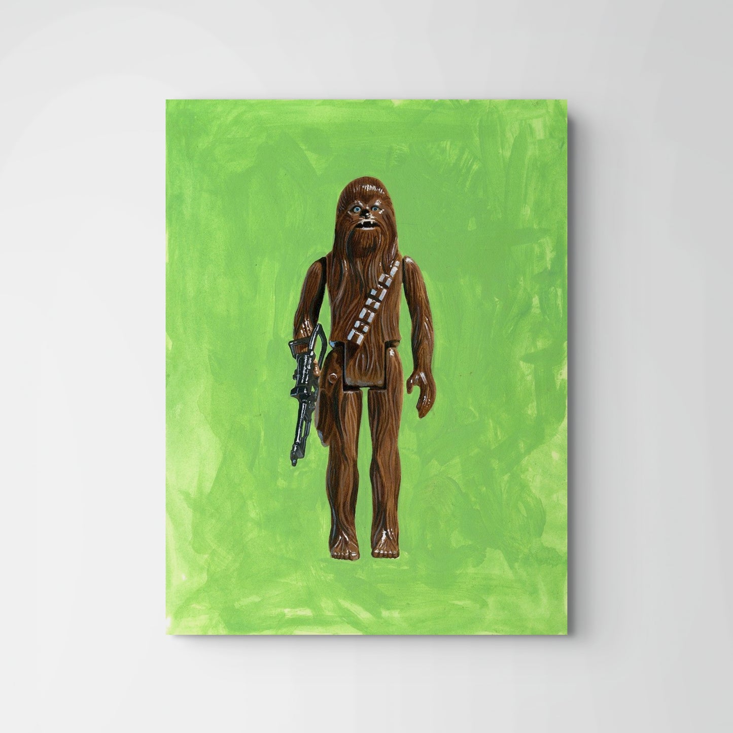 Retro Chewbacca Kenner Action Figure Painting