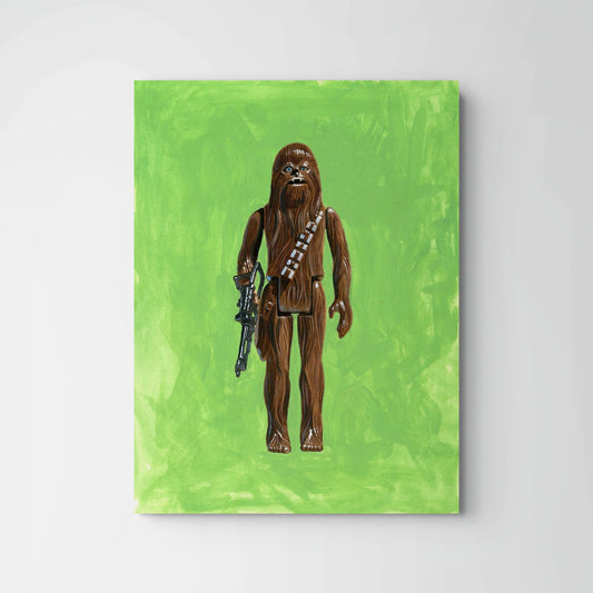 Retro Chewbacca Kenner Action Figure Painting