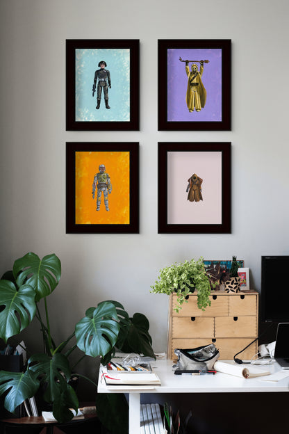 Retro Death Star Trooper Action Figure Painting