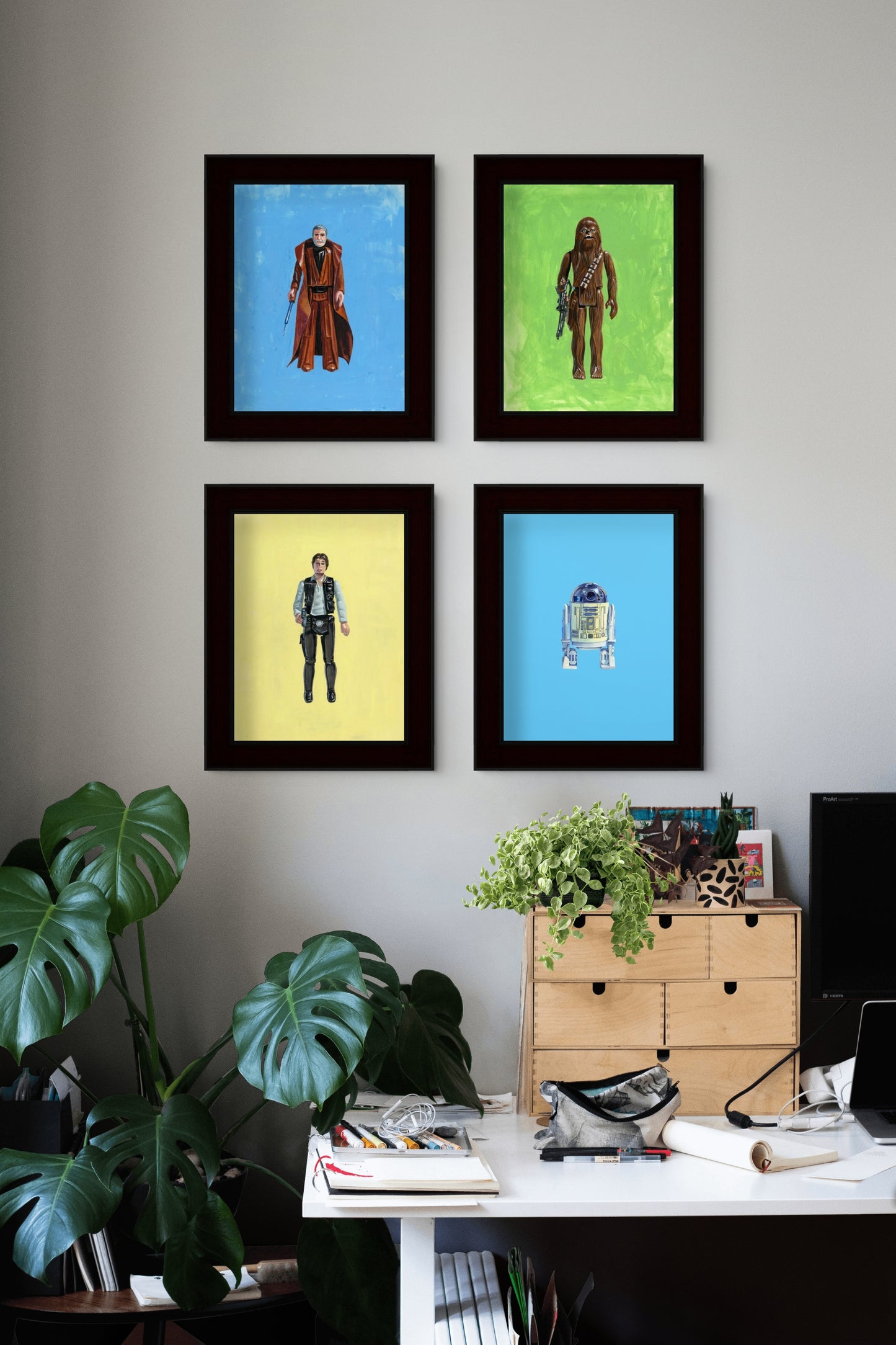Retro Chewbacca Kenner Action Figure Painting