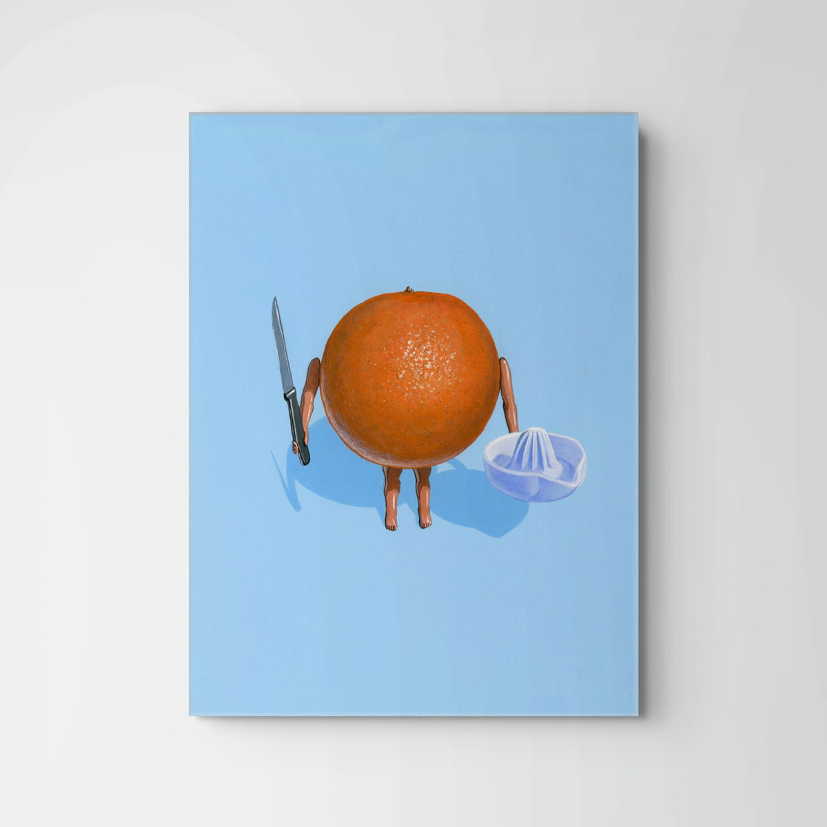 Orange You Glad I'm not Juice Action Figure Painting
