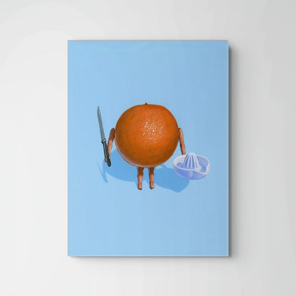 Orange You Glad I'm not Juice Action Figure Painting
