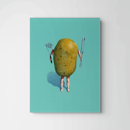 Potato Wants to be Mashed Action Figure Painting